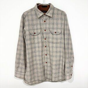 Pendleton Mens Long Sleeve Thomas Kay Buckley Shirt Space Dye Neutral M *Flaws*